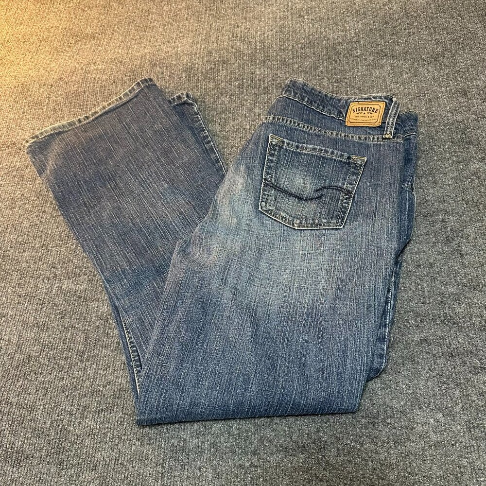Levi's Strauss Signature Womens Low Rise Boot Cut Jeans sz Misses 12 Short